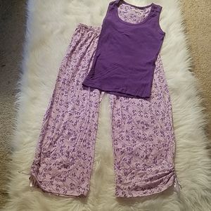 PURPLE FLORAL PAJAMA SET